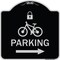Signmission Parking W/ Lock Cycle & Right Arrow Heavy-Gauge Aluminum Sign, 18" x 18", BS-1818-23473 A-DES-BS-1818-23473 - alternate 1
